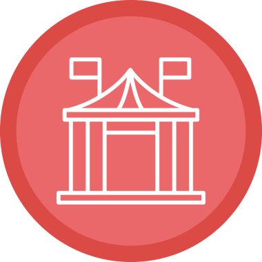 Sirk çizgisi vektör simgesi