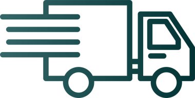 teslimat veya kargo kamyonu simgesi 