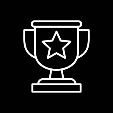 Ödül kupası. Web simgesi basit illüstrasyon 