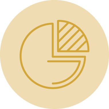 Pasta grafiği simgesinin vektör çizimi 