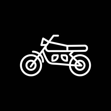 motosiklet simgesi, vektör illüstrasyonu basit tasarım