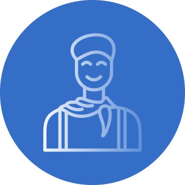 Eşarplı bir kadının vektör çizimi