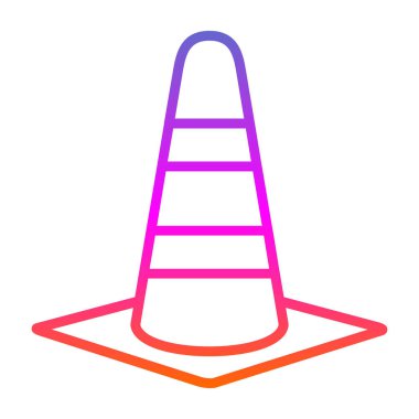 Basit düz üçgen koni vektör simgesi 