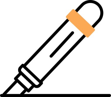 İşaretleyici kalem simgesi, vektör illüstrasyonu basit tasarım