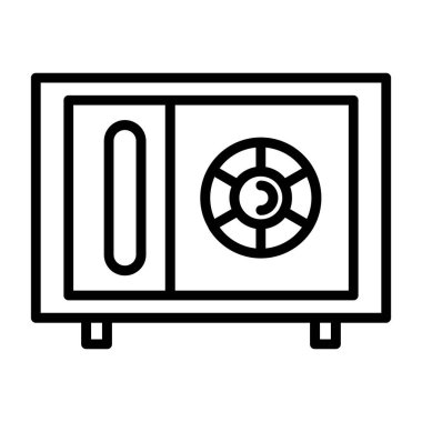 Güvenli simge, vektör illüstrasyonu 