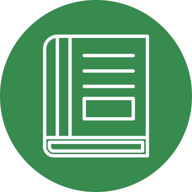 Kitap satırı simgesi, vektör çizim 