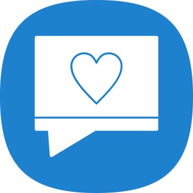 vektör illüstrasyonunda baloncuk sohbeti kalp simgesi