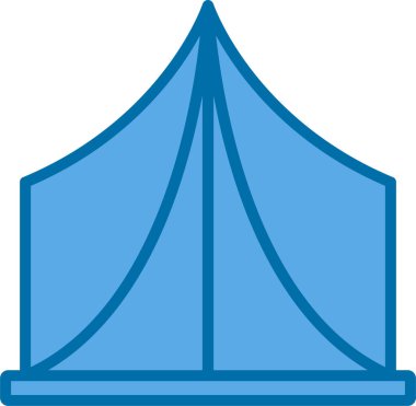 çadır simgesi, vektör çizimi 