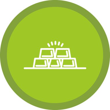 altın çubuk simgesi, vektör illüstrasyonu basit tasarım