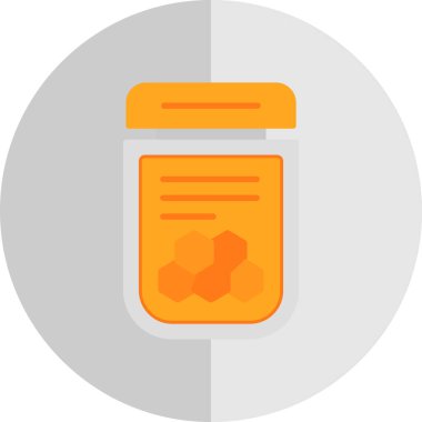 Basit Bal simgesi, vektör illüstrasyonu