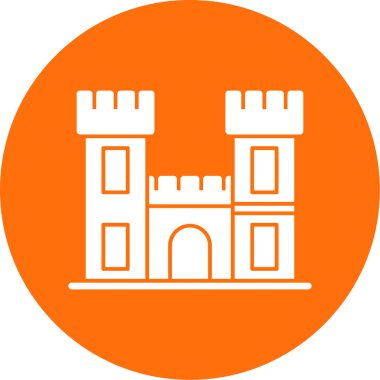 kale simgesi, vektör illüstrasyonu basit tasarım