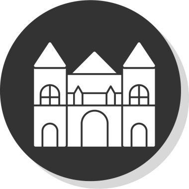 Bina. Web simgesi basit illüstrasyon