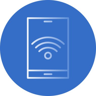 wifi sembollü tablet pc, vektör illüstrasyonu, kablosuz simge