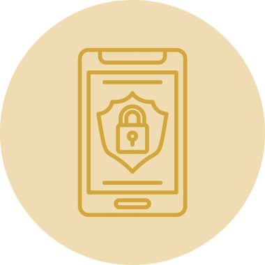 Güvenlik simgesinin vektör illüstrasyonu 