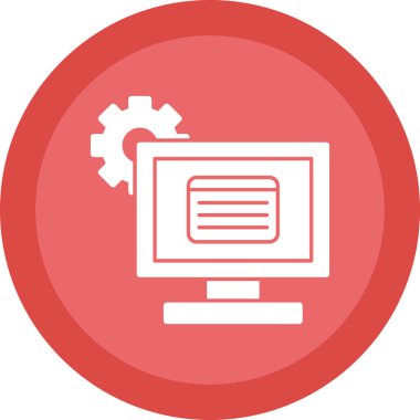 vektör dairesi renk düz simgesi ayarlanıyor