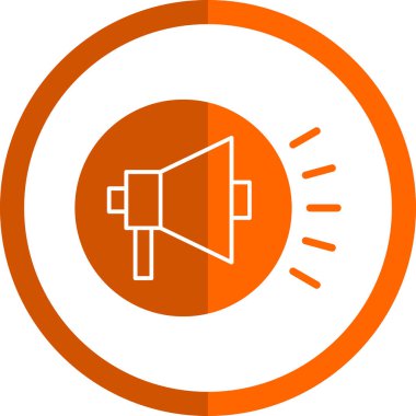 megafon simgesi, kampanya konsepti vektör illüstrasyonu