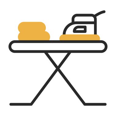 Demir tahta simgesi, vektör illüstrasyonu beyaz üzerine basit tasarım