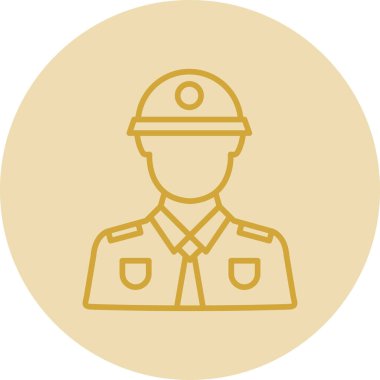 Asker. Web simgesi basit illüstrasyon