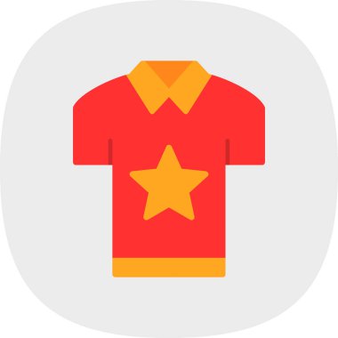 T-Shirt simgesi, basit vektör çizim 