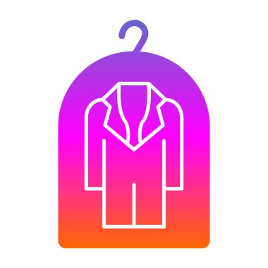 Güzel kıyafet ikonu. Web için kıyafet vektör simgesinin özet çizimi