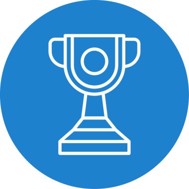 Kupa çizgisi simgesi, vektör illüstrasyonu 