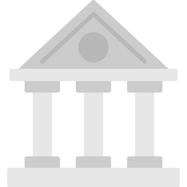 Banka binası. Web simgesi basit illüstrasyon