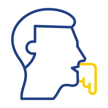 Konuşma kabarcığı vektör çizimi olan adam