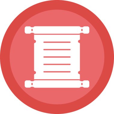 Parşömen simgesi, vektör illüstrasyonu basit tasarım