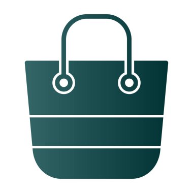 Alışveriş poşeti ikon vektör illüstrasyonu