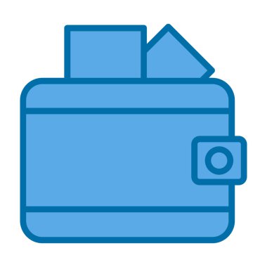 wallet icon, vector illustration simple design