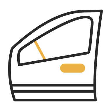Araba kapısı. Web simgesi basit illüstrasyon