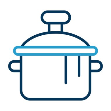 Pişirme vektör satırı simgesi