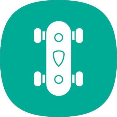 Bir kayak simgesinin vektör illüstrasyonu