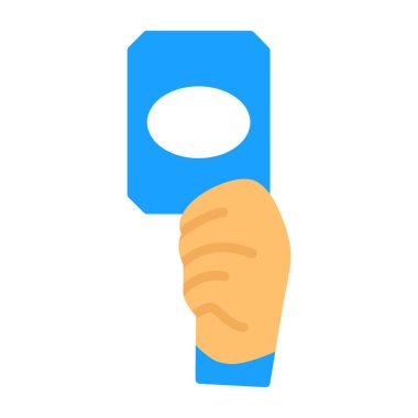 Kağıt rulo tutan el.