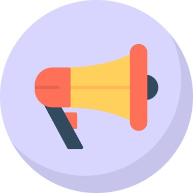 megafon simgesi, vektör illüstrasyonu basit tasarım