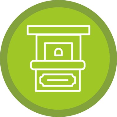 Bilet Ofisi simgesi vektör illüstrasyonu