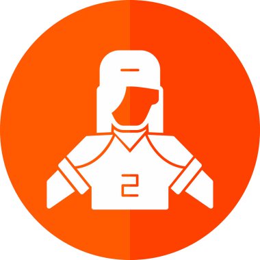 Kadın oyuncu simgesi, vektör illüstrasyonu 