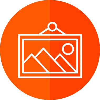 vektör illüstrasyonu, resim resminin simgesi