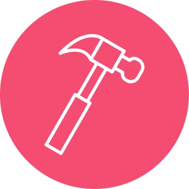 Çekiç simgesi, vektör illüstrasyonu basit tasarım