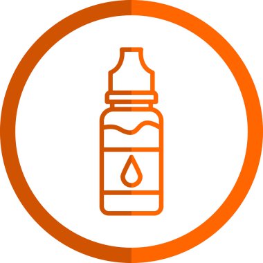 Bir damla simgesinde bir şişe sıvı