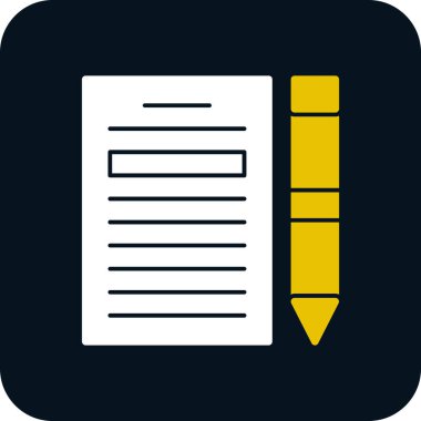 Kağıt ve kalem. Web simgesi basit illüstrasyon