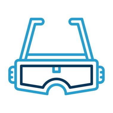 Artırılmış Gerçeklik Gözlüğü simgesinin vektör çizimi