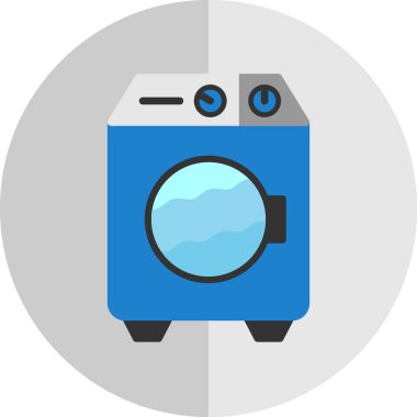 Bir çamaşır makinesinin vektör çizimi