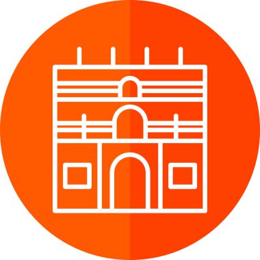 Modern yapı simgesinin vektör illüstrasyonu