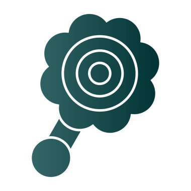 Yeşil ve beyaz bir ikonun vektör illüstrasyonu