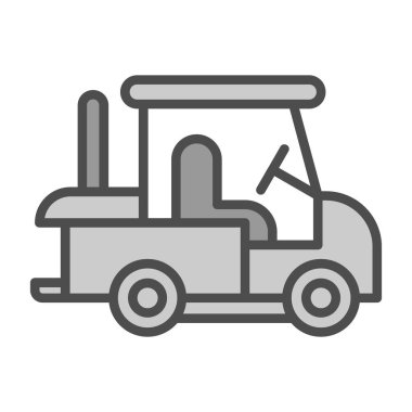 Golf Arabası simgesinin vektör illüstrasyonu