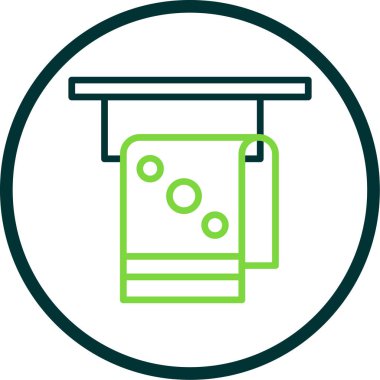 Havlu simgesi, vektör illüstrasyonu basit tasarım