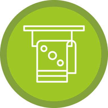 Havlu simgesi, vektör illüstrasyonu basit tasarım