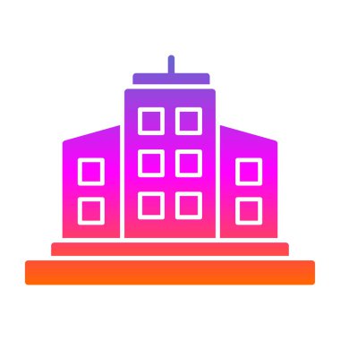 bina simgesi, basit vektör illüstrasyonu