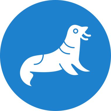 şirin fok simgesi, vektör illüstrasyonu